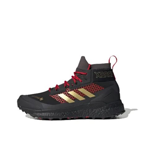 adidas Terrex FREE HIKER GT Противоскользящий MID Топ Походная обувь Мужская Черный Красный Золото