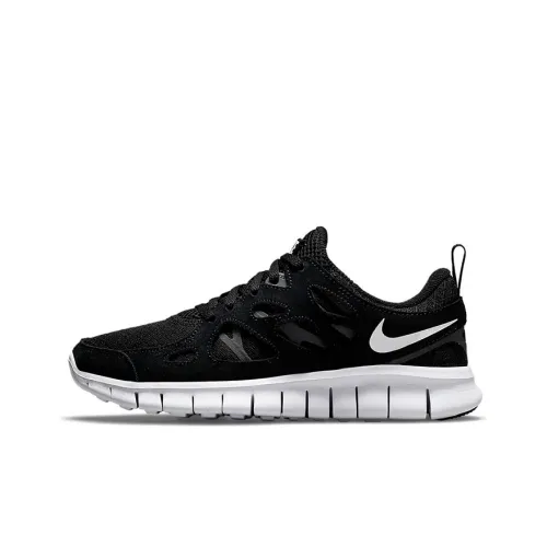 nike Free Run 2,0 Амортизаторы Slip-resistant Дышащий Низкий Топ Повседневные Беговые кроссовки Женские Черный Белый