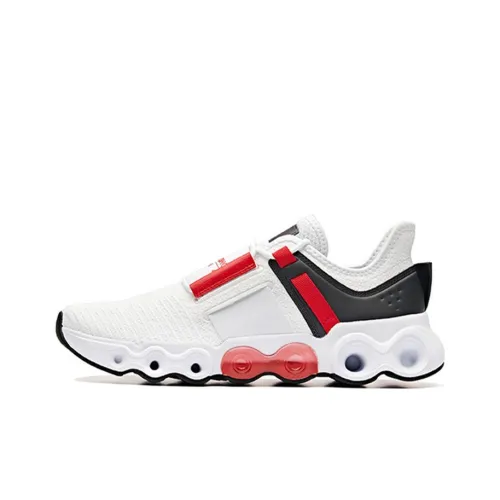 ANTA Амортизирующие подошва Устойчивая к истиранию Дышащий Низкий топ Беговые кроссовки Мужские Белый Серый Красный
