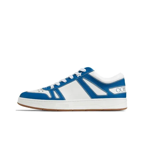 Jimmy Choo Hawaii Low Топ Скейтборд Кроссовки Мужские Белые Синие