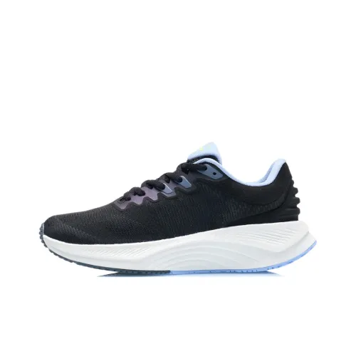 LINING Yueying Светоотражающий Амортизирующий Низкий Топ Беговые Кроссовки Женские Черные