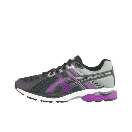 Asics Gel Nagoya 2 Устойчивые к истиранию Низкие Кроссовки для Бега Женские Черные Фиолетовые