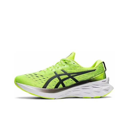Asics Novablast 2 Устойчивые к истиранию Низкие Беговые кроссовки Мужские Неоновый зеленый