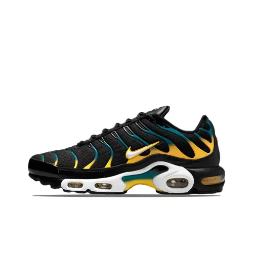 Nike Air Max Plus Low Топ Беговые кроссовки Мужские Черный Желтый Синий