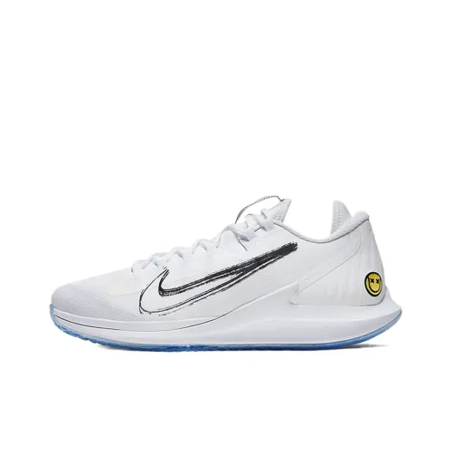 Nike Air Zoom Zero Court Shock Absorbers Slip-Resistant Abrasion-Resistant Low-Top Tennis Shoes Men's White Найк Эйр Зум Зеро Корт Шок Абсорберз Антислип Резистентный Абразионный Резистентный Низкий Топ Теннисные Кроссовки Мужские Белые