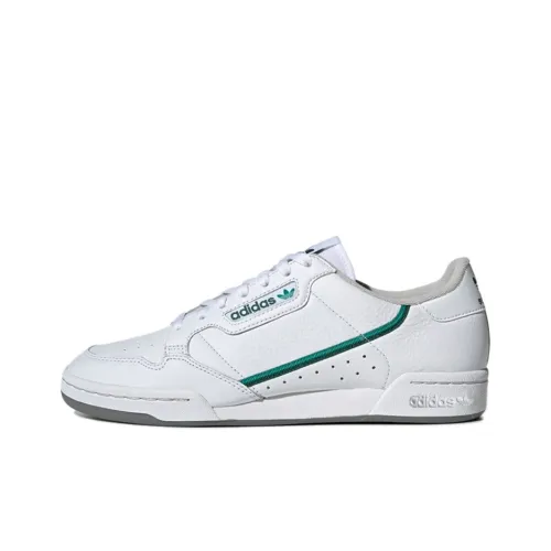 Adidas Originals Continental 80 Slip-on Устойчивые к истиранию Низкий Топ Скейтборд Кроссовки Унисекс Белый Зеленый