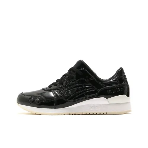 Asics Gel Lyte 3 Износостойкий и Легкий Низкий Топ Беговые кроссовки Мужские Черный Белый