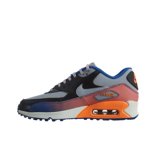 Nike Air Max 90 Low Топ Беговые кроссовки Женские Серый Черный Синий