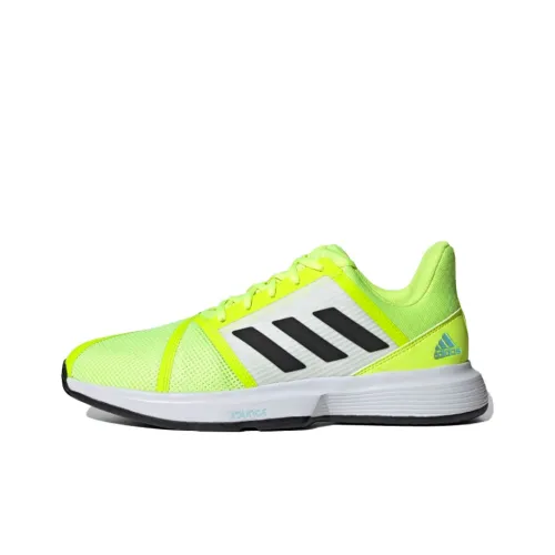 Adidas Courtjam Bounce Low Топ Кроссовки для тенниса Мужские Зеленый Черный Белый