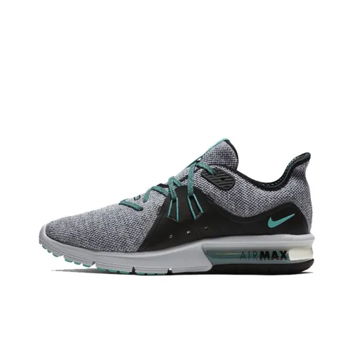 Nike Air Max Sequent Low Топ Air Cushion Беговые кроссовки Мужской Серый Черный Зеленый Многоцветный