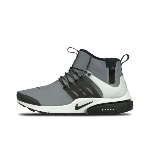 Nike Air Presto MID Utility Shock Absorbers Slip-resistant Abrasion-resistant MID Топ Повседневная обувь Мужская Серый Черный
