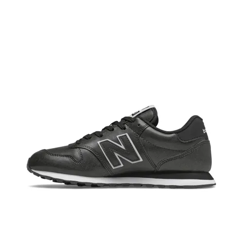 New Balance NB 500 Амортизаторы Shock Absorbers Противоскользящие Устойчивые к истиранию Низкий Топ Беговые кроссовки Женские Черный Белый