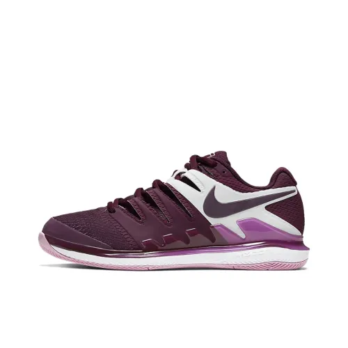 Nike Air Zoom Vapor X HC Нескользящий Легкий Низкий Топ Кроссовки для тенниса Женские Бордовый Бургунди