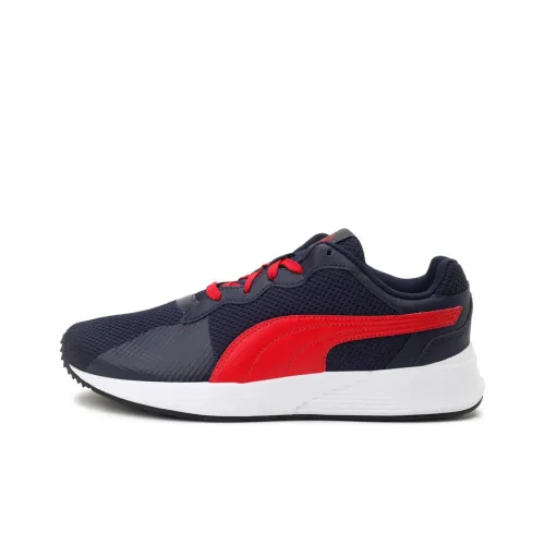 PUMA Pacer Plus V1 Противоскользящие устойчивые к истиранию низкие беговые кроссовки унисекс темно-синий красный