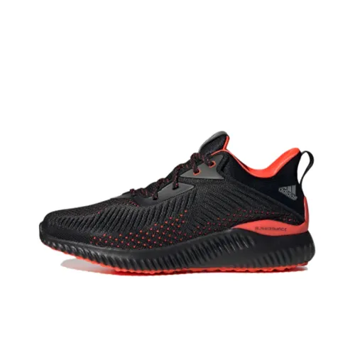 Adidas AlphaBounce Slip-Resistant Abrasion-Resistant Low Top Casual Running Shoes Men's Black Orange Adidas AlphaBounce Противоскользящие Устойчивые к истиранию Низкий Топ Повседневные Беговые Кроссовки Мужские Черный Оранжевый
