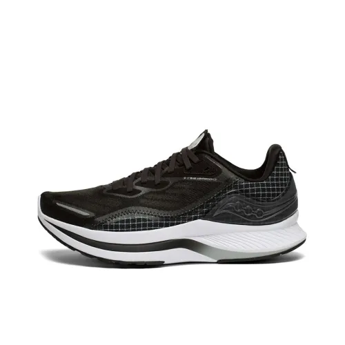Saucony Shock Absorbers Slip-Resistant Abrasion-Resistant Low-Top Беговые кроссовки Мужские Черные Standard M