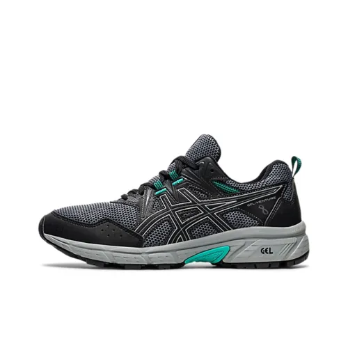 Asics Gel Venture 8 Low Топ Беговые кроссовки Женские Черный Серый D Ширина