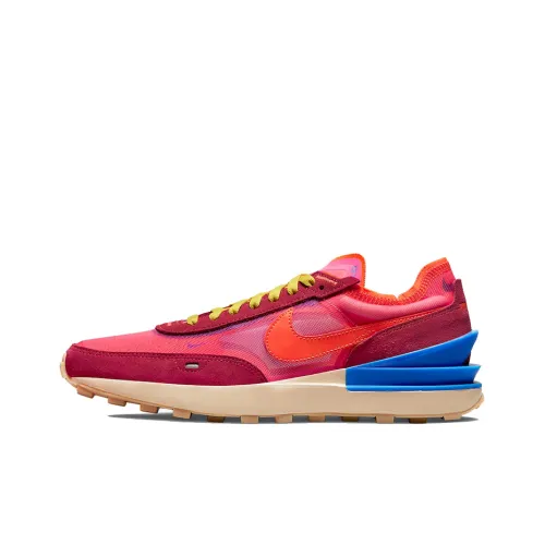 nike Waffle One Hyper Розовый Slip-resistant Abrasion-resistant Breathable Lightweight Low-Top Casual Shoes Men's Pink