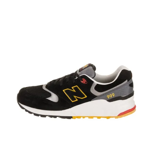 New Balance NB 999 Устойчивые к истиранию Низкие Беговые кроссовки Мужские Черные Желтые