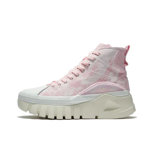 LiNing Slip-resistant Abrasion-resistant High Top Casual Women's