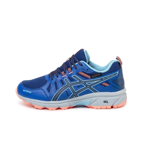 Asics Gel Venture 7 WP Low Топ Беговые кроссовки Женские Синие