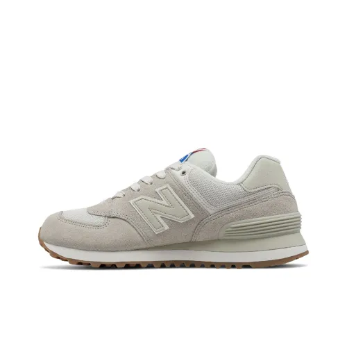 New Balance NB 574 Low Топ Марафон Беговые кроссовки Женские Белый Серый