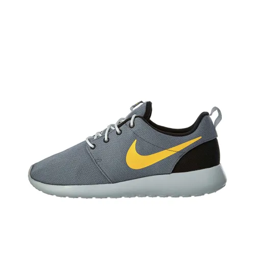 Nike Roshe One Амортизация Дышащий Легкий Низкий Топ Беговые кроссовки Мужской Черный Серый Желтый
