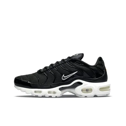 Nike Air Max Plus Амортизация Устойчивый к истиранию Дышащий Низкий Топ Повседневные Беговые кроссовки Женские Черный Белый