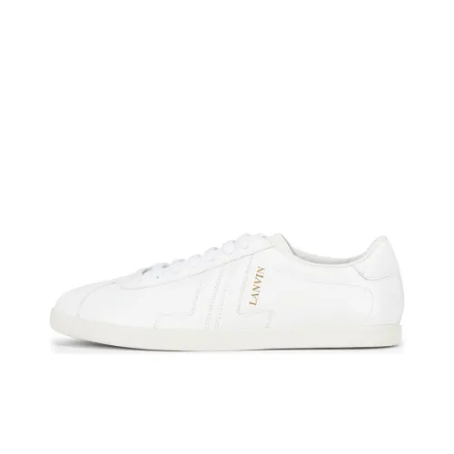 Lanvin Glen Low Топ Стильные Скейтбординги Женские Белые