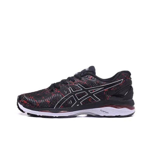 Asics Gel Kayano 23 Low Топ Беговые кроссовки Мужские Черные Красные
