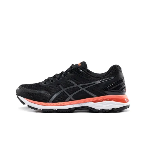 ASICS GT 2000 5 Устойчивый к истиранию Низкий Топ Тренировочная Обувь для Бега на длинные дистанции Женская Черная и Оранжевая