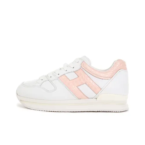 HOGAN H222 Низкий Топ Повседневная Обувь Женская Розовая Белая