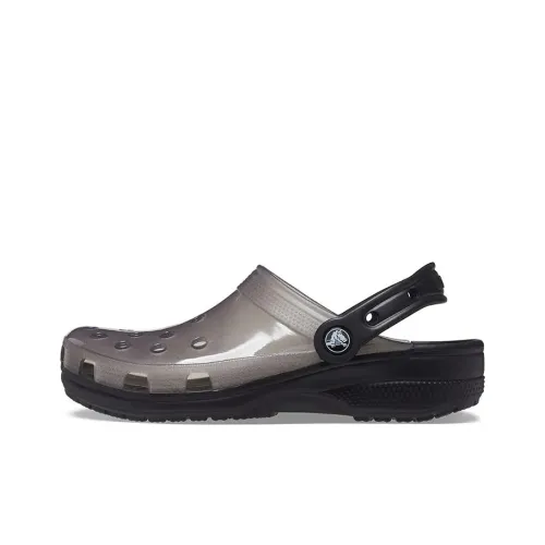 Crocs Classic Прозрачный Clog Sabo Унисекс Черный Серый