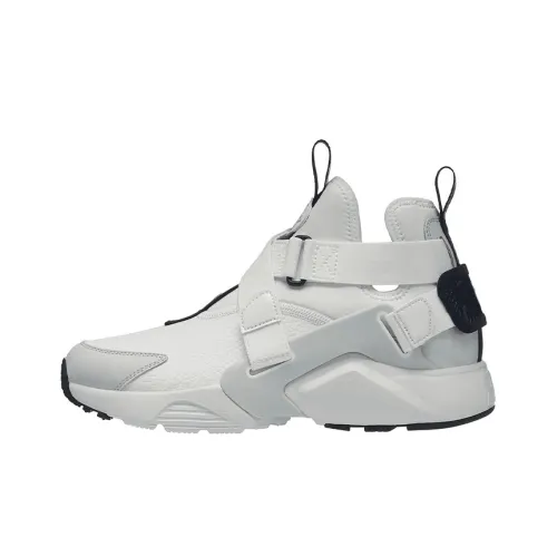 Nike Air Huarache Shock Absorbers Slip-resistant Abrasion-resistant MID Топ Повседневные Беговые кроссовки Женские Серый Белый