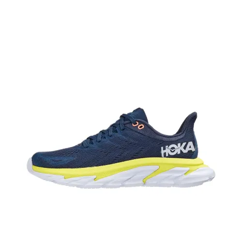 HOKA ONE ONE Clifton Edge Low Топ Беговые кроссовки Женские Морской синий