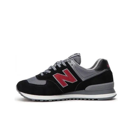 New Balance NB 574 Low Топ Повседневные Беговые Кроссовки Унисекс Серый Черный