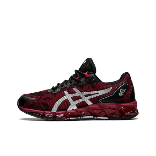 Asics Gel Quantum 360 6 Low Топ Беговые кроссовки Мужские Черные Красные Серебряные