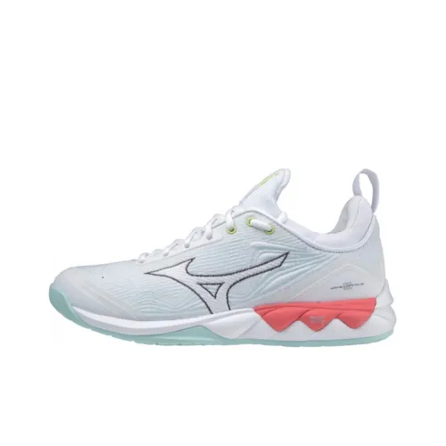 Mizuno Luminous 2 Slip-Resistant Abrasion-Resistant Breathable Low-Top Running Shoes Women's White Green Мицубо Луминус 2 Противоскользящий Устойчивый к Износу Дышащие Низкие Кроссовки для Бега Женские Белый Зеленый