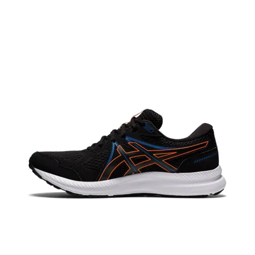 Asics Gel Contend 7 Low Топ Беговые кроссовки Мужские Черные и Оранжевые