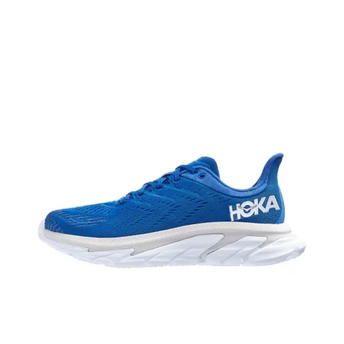 HOKA ONE ONE Clifton Edge противоскользящий устойчивый к истиранию дышащий низкий топ беговые кроссовки мужской синий белый