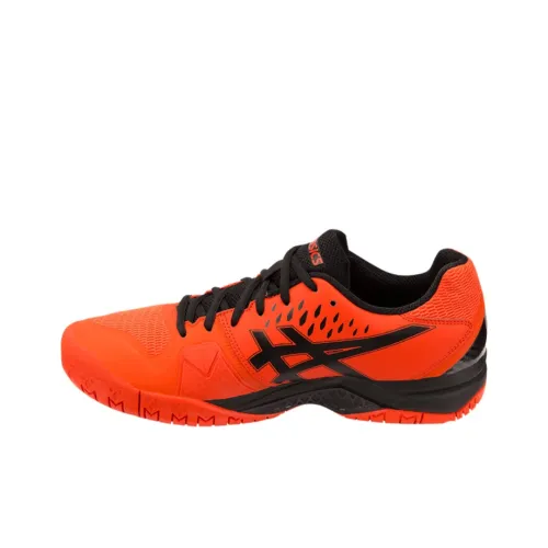 Asics Challenger 12 Gel Амортизация Низкий Топ Теннисные Кроссовки Мужские Ярко-Оранжевый Черный