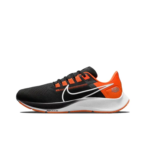 Nike Pegasus 38 Амортизаторы Устойчивые к истиранию Низкий Топ Марафон Беговые кроссовки Мужские Черный и Оранжевый