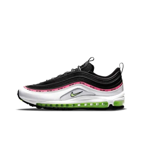 Nike Air Max 97 Амортизация Поддержка Баланс Низкий Топ Марафон Беговые кроссовки Мужской Черный