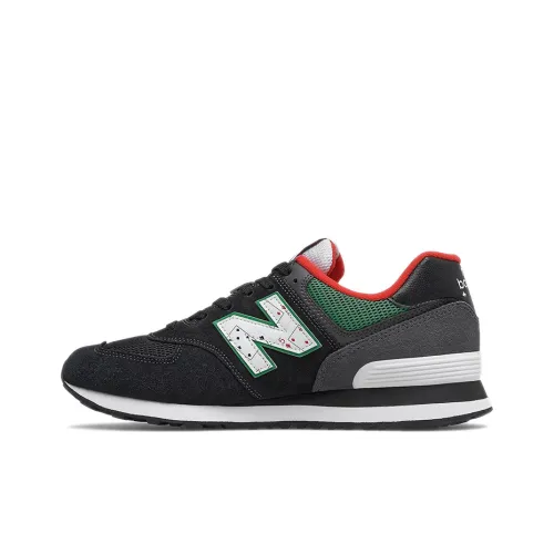 New Balance NB 574 Low Топ Беговые кроссовки Мужские Черные Зеленые