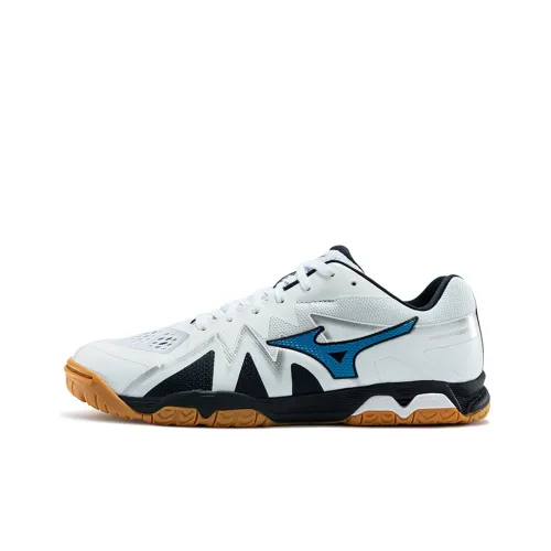 Mizuno Медаль Шаговый шов Низкий Топ Беговые кроссовки Унисекс Белый Черный