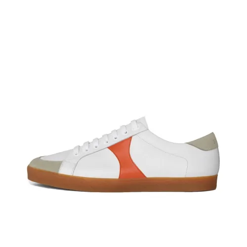CELINE Triomphe Low Топ Стильные Скейтбординги Женские Белые Апельсиновые