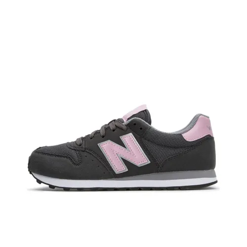 New Balance NB 500 Амортизация Износостойкий Низкий Топ Беговые кроссовки Женские Черный Розовый