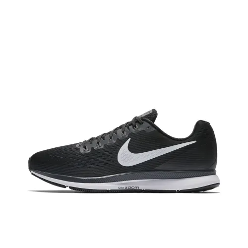 Nike Air Zoom Pegasus 34 Дышащие Низкие Кроссовки для Тенниса Мужские Черно-Белые