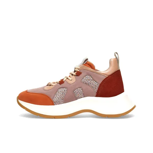 HOGAN H585 Low Топ Повседневная обувь Женская Оранжевый Розовый
