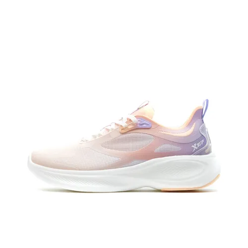 XTEP Slip-resistant Abrasion-resistant Breathable Low-Top Running Shoes Women's Taro Paste Purple XTEP Противоскользящие Износостойкие Дышащие Низкие Беговые Кроссовки Женские Пюре из таро Фиолетовые